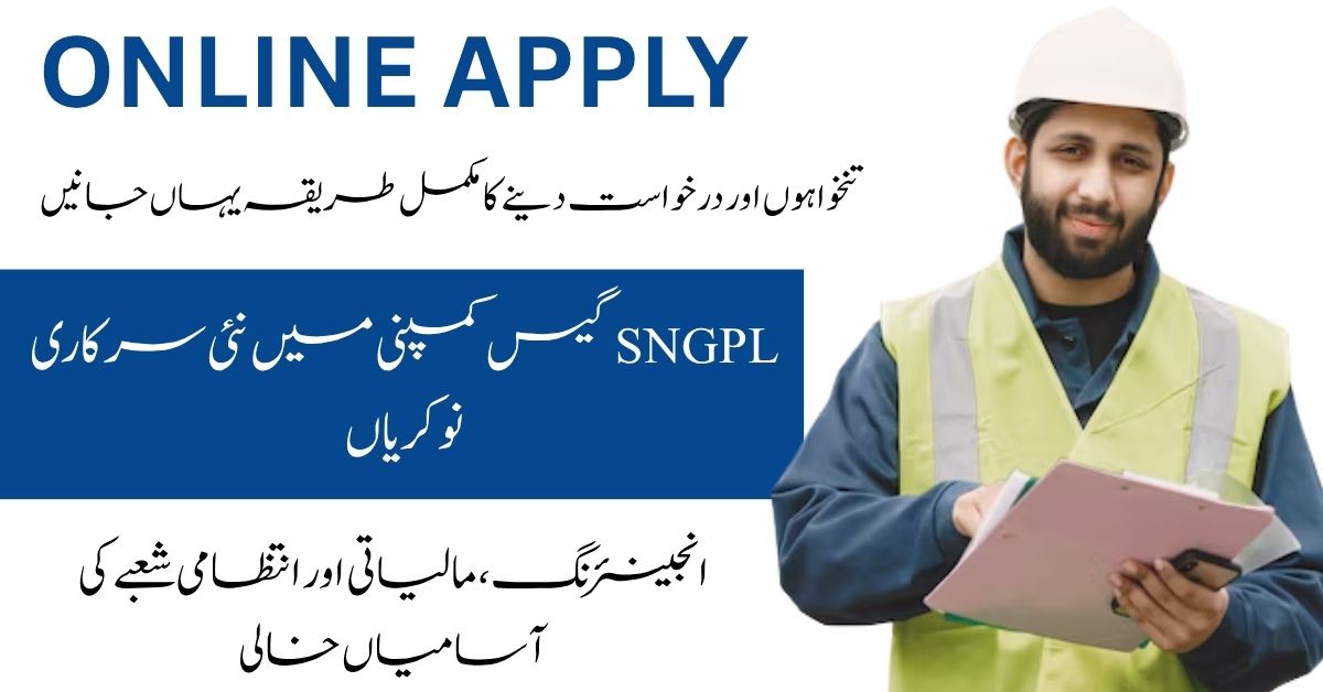 Apply for engineering, finance, HR, and technical roles at Sui Northern Gas.
